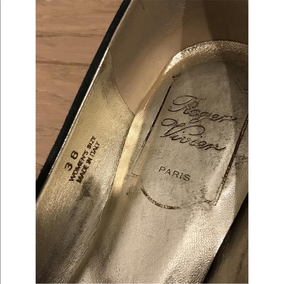 Roger Vivier suede ballet flats chips - Picture 5 of 5